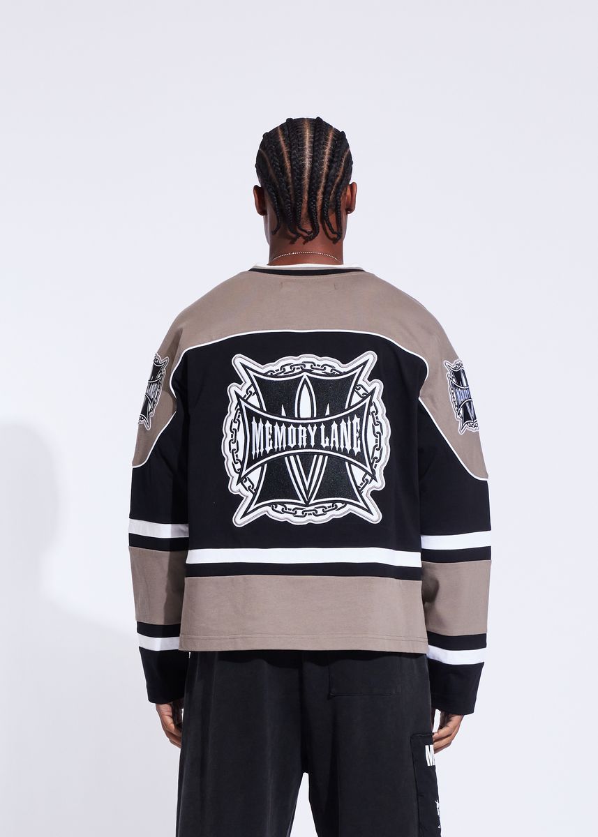 Memory Lane M Shield Hockey Jersey Black