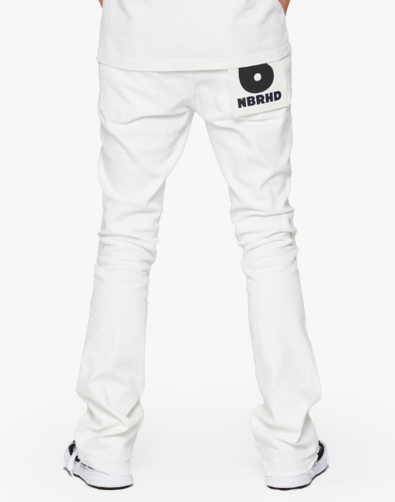 6TH NBRHD Pali Stacked Denin White