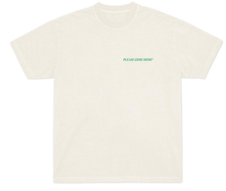 Please Come Home Gone Tee Off White / Pine