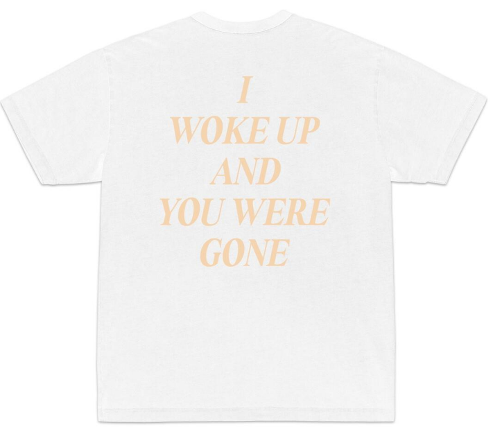 Please Come Home Gone Tee White / Peach