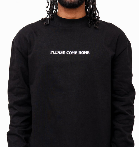 Please Come Home Reconnect Long Sleeve Tee Black