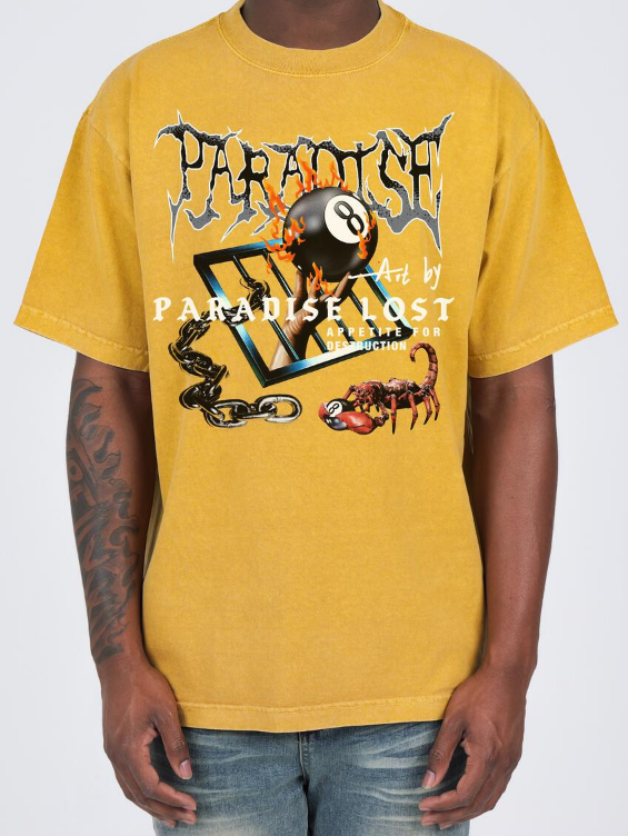 Paradise Destruction Tee Mustard
