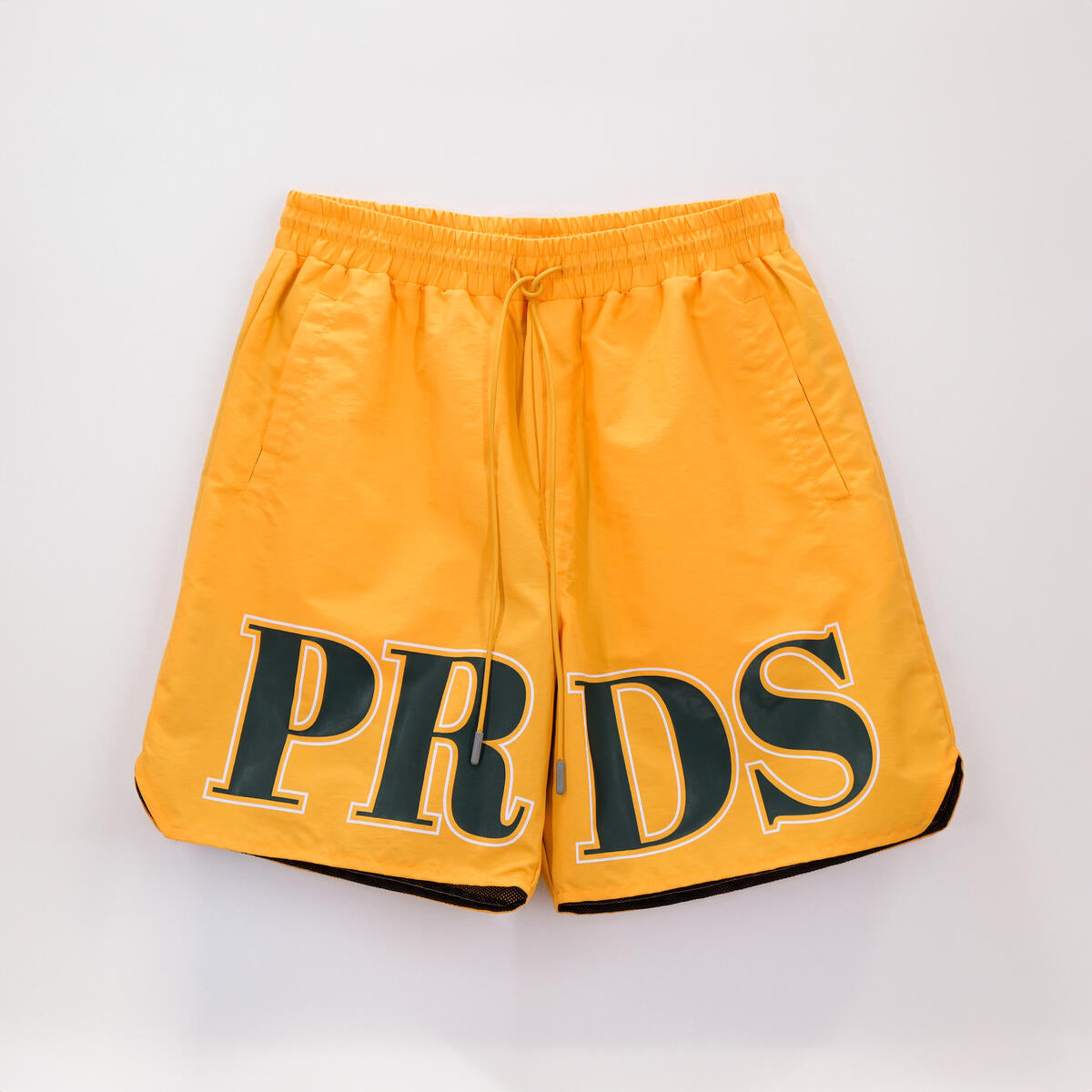 Paradise Lost Varsity Nylon Shorts Yellow
