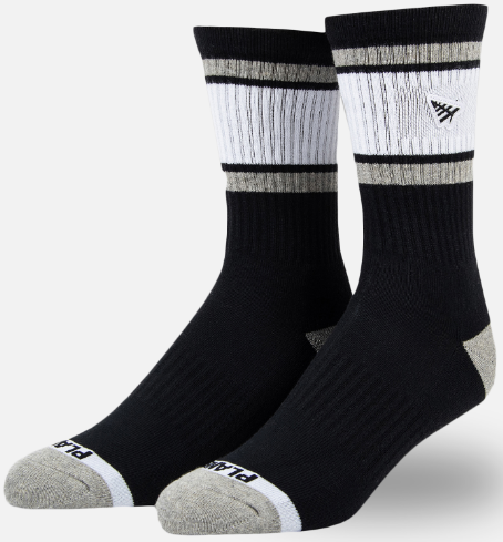 Paper Planes Embroidery Logo Patch Stripe Sock