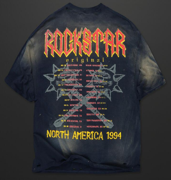 Rockstar Aki Navy Graphic Tee