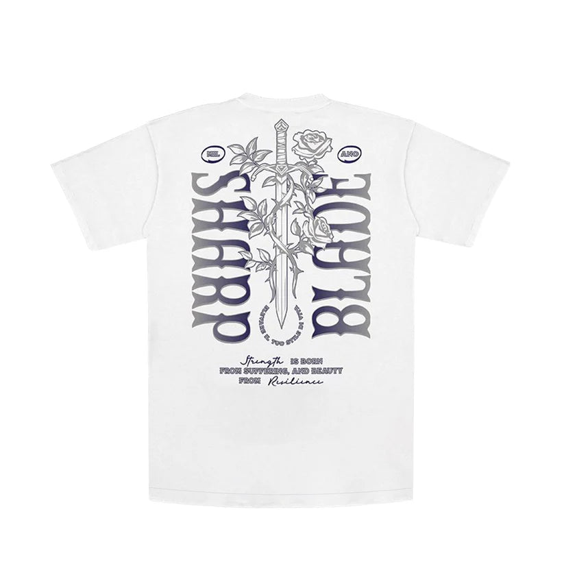 Premium Milano Mens Love Sword Crew Neck T-Shirt CT261-119 Cream