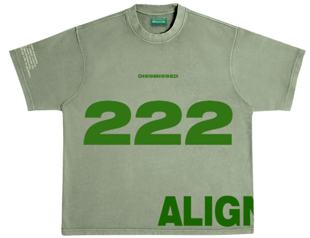 Dissmissed Twevle33 Alignment 222 Tee Oil Green