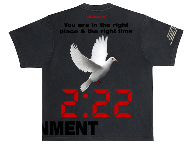 Dissmissed Twevle33 Alignment 222 Tee Vintage Black