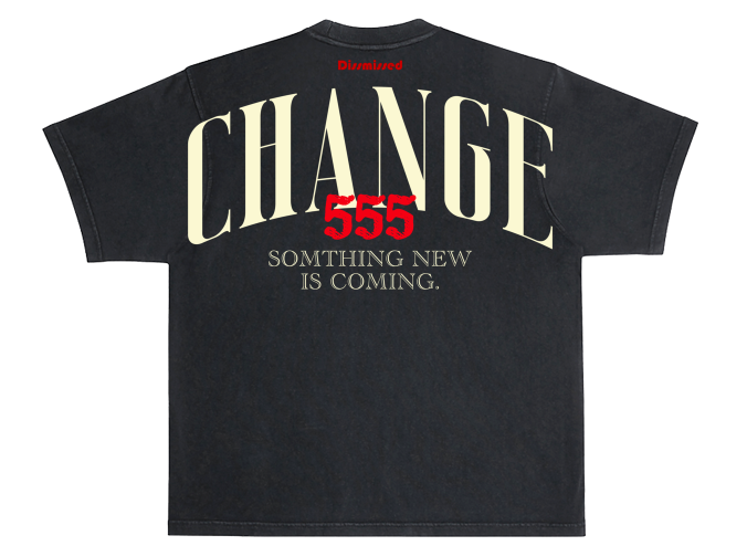 Dissmissed Twevle33 Change 555 Tee Vintage Black