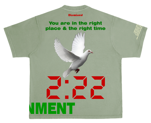 Dissmissed Twevle33 Alignment 222 Tee Oil Green