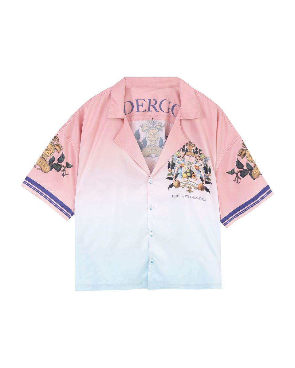 Undergold Riviera Fruit Angels Short Sleeve Shirt Pink
