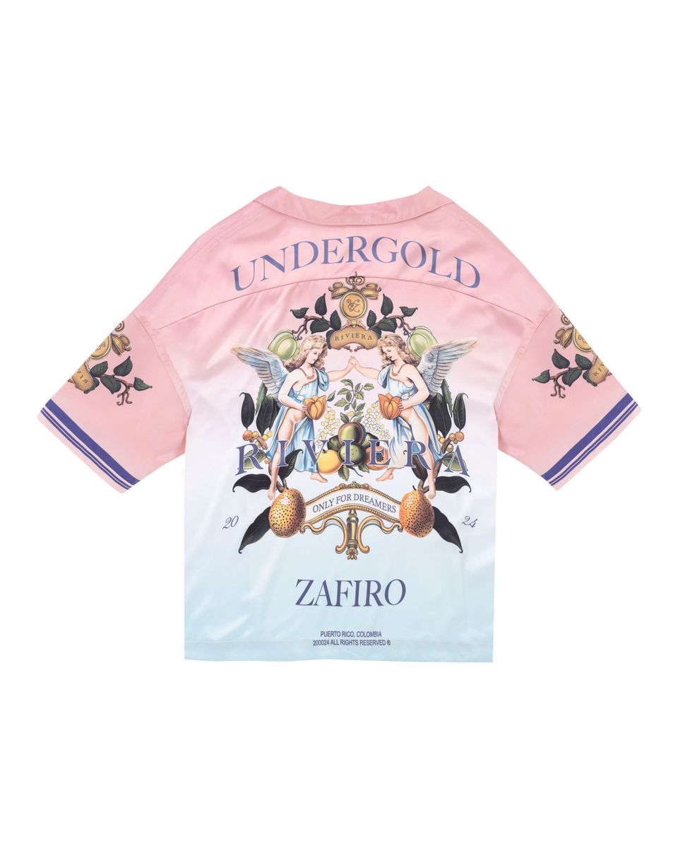 Undergold Riviera Fruit Angels Short Sleeve Shirt Pink