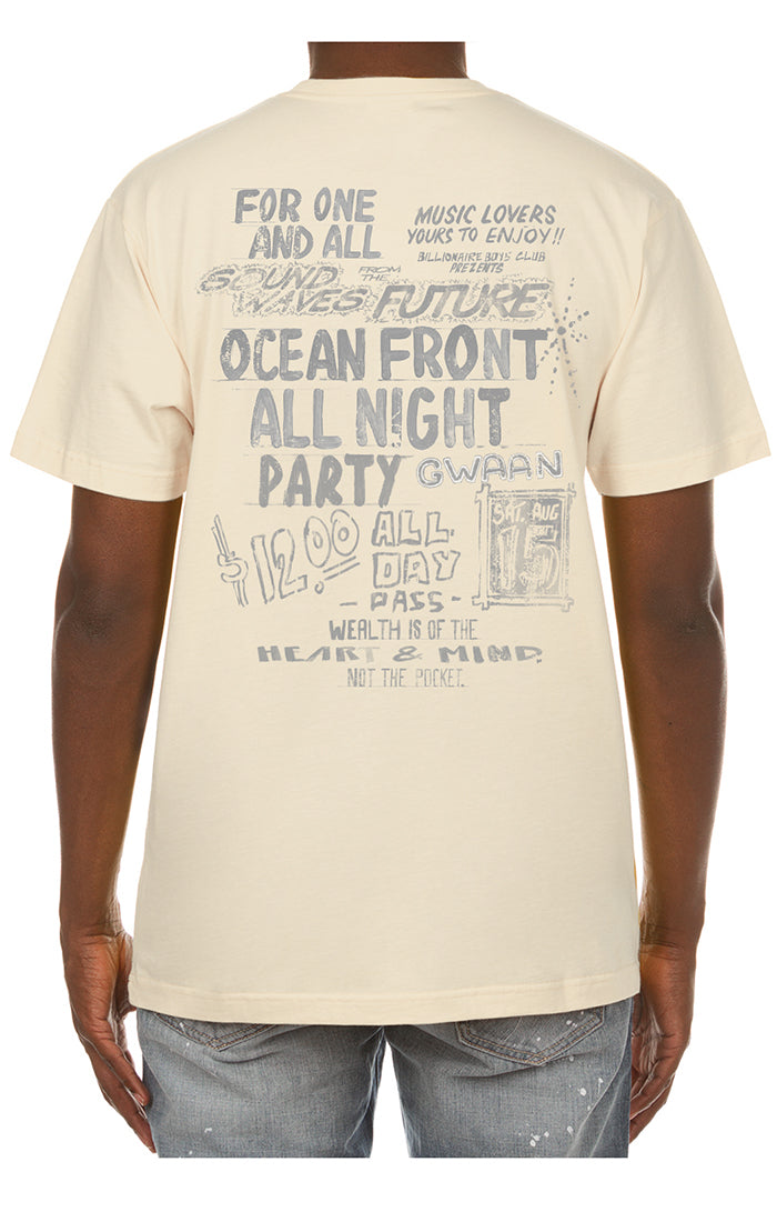Billionaire Boys Club Partay SS Tee Oversized Winter White