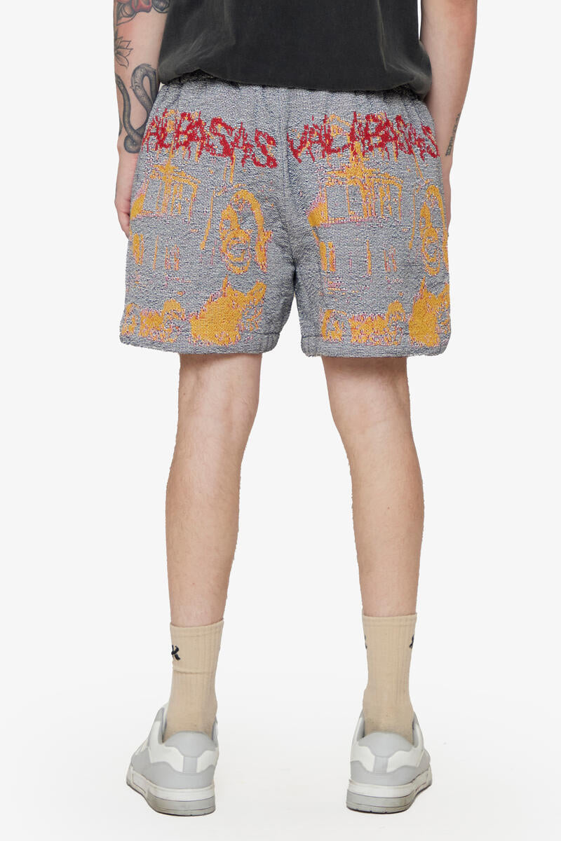 Valabasas Ghost Hand Tapestry Shorts Grey
