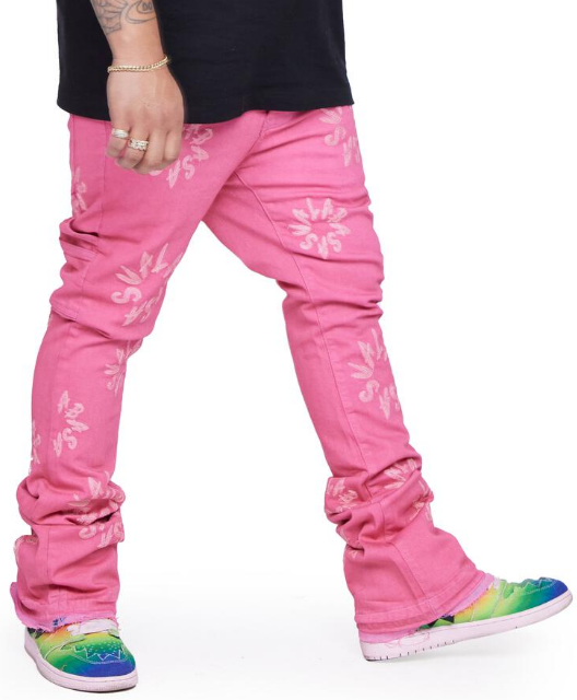 Valabasas Art Denim Stacked Pink