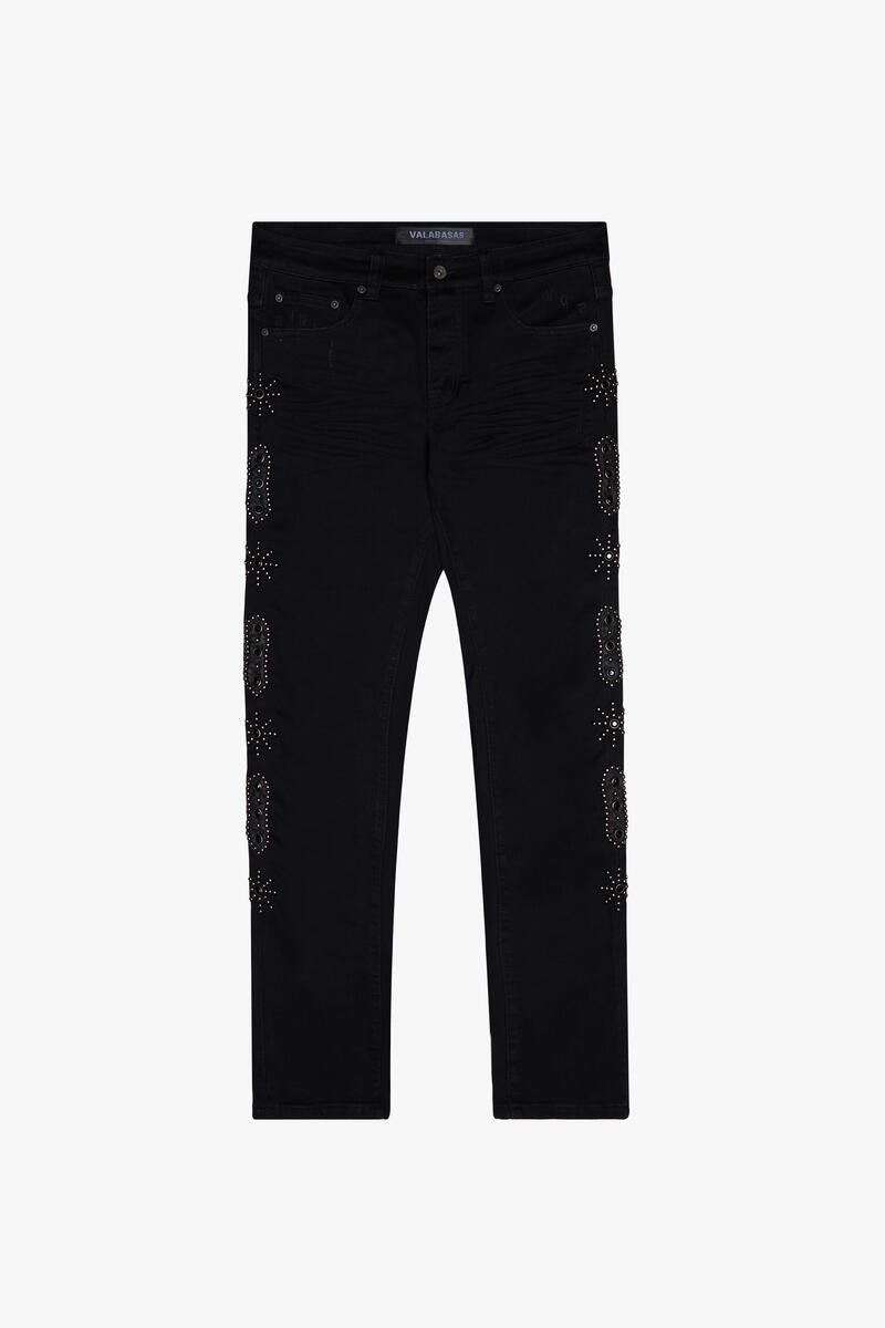 Valabasas Crystal Cascade Black Skinny