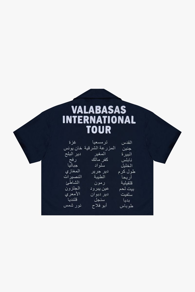 Valabasas Tour Blue Crop Button Down