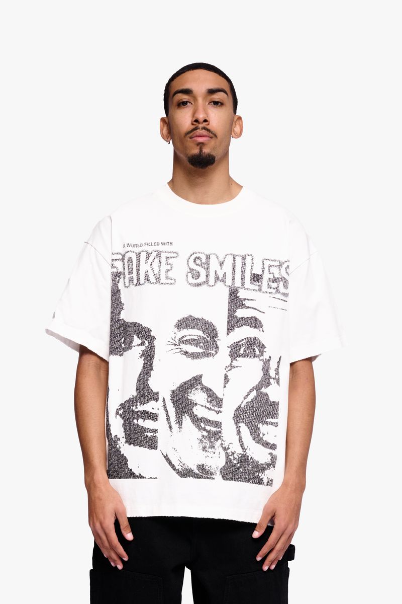 Valabasas "Fake Smiles" White Tee