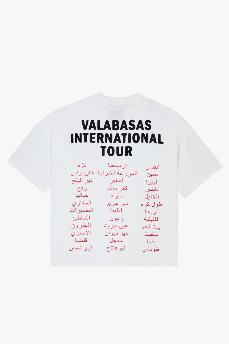 Valabasas Journey White/Red Oversized Tee