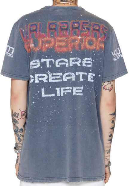Valabasas Star Life Tee Vintage Grey