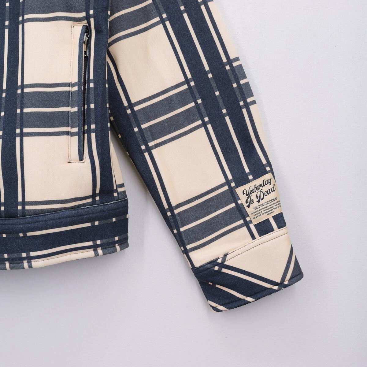 Yesterday Is Dead Flannel Trucker Jacket Navy/Cream
