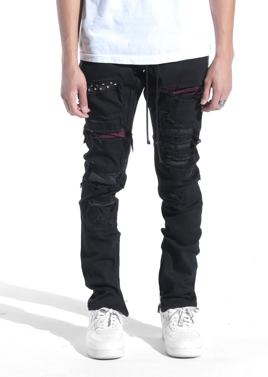 Lifted Anchors Malibu Patch Black Denim Pants