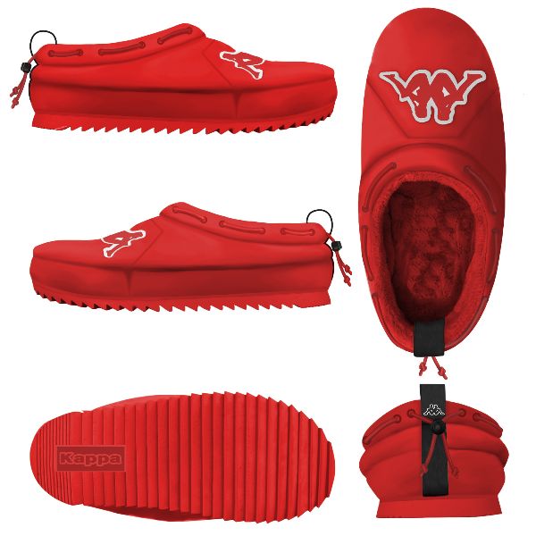Kappa 222 Logo Tasin Slides Red