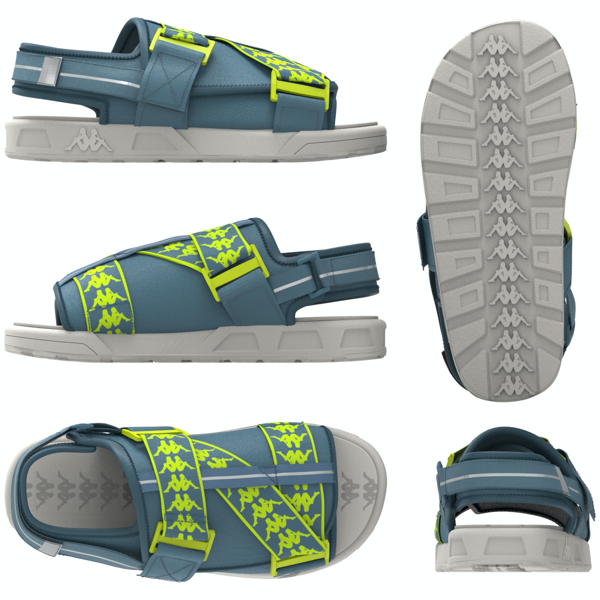 Kappa 222 Banda Mitel 2 Sandals Blue Green