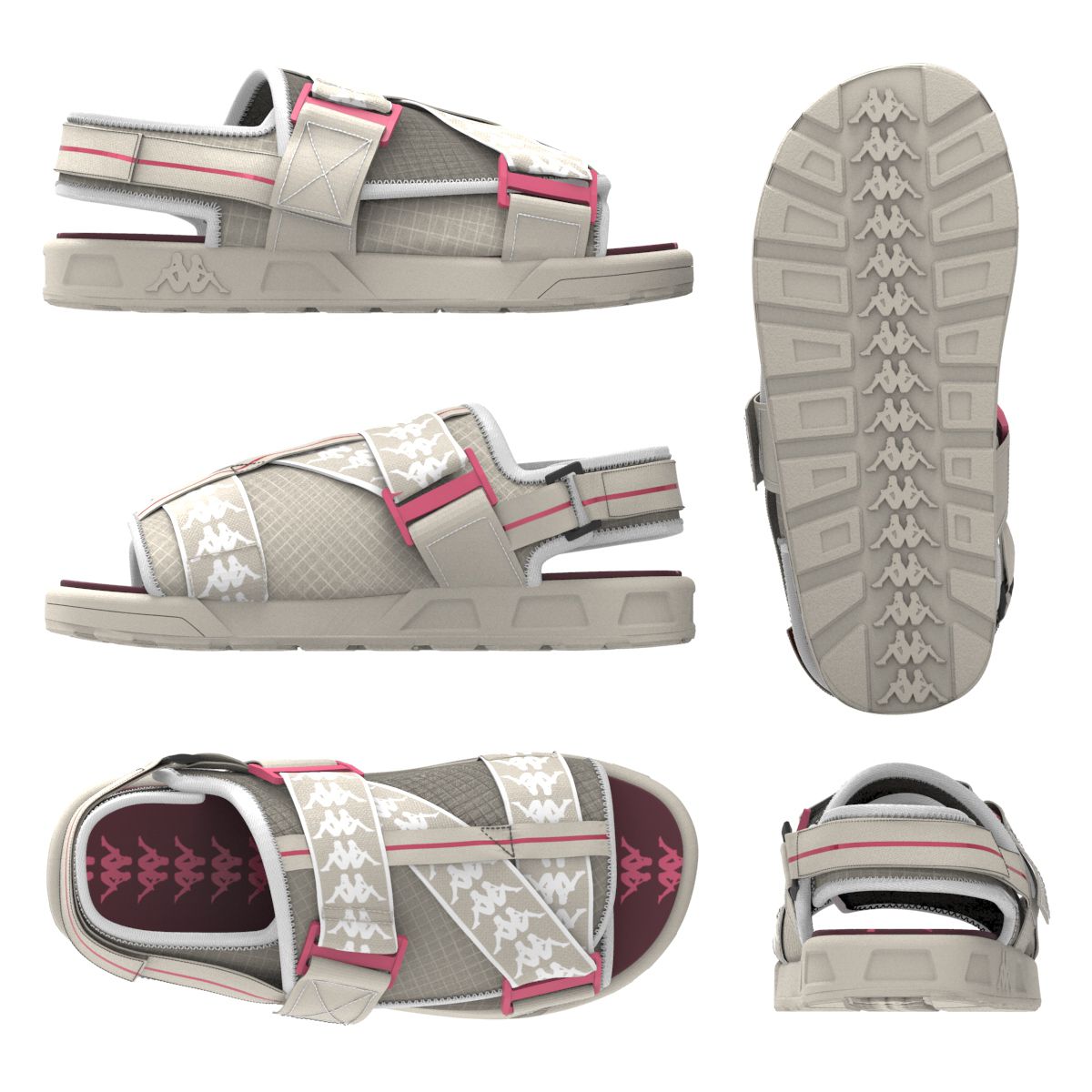 Kappa 222 Banda Mitel 2 White Fuchsia White