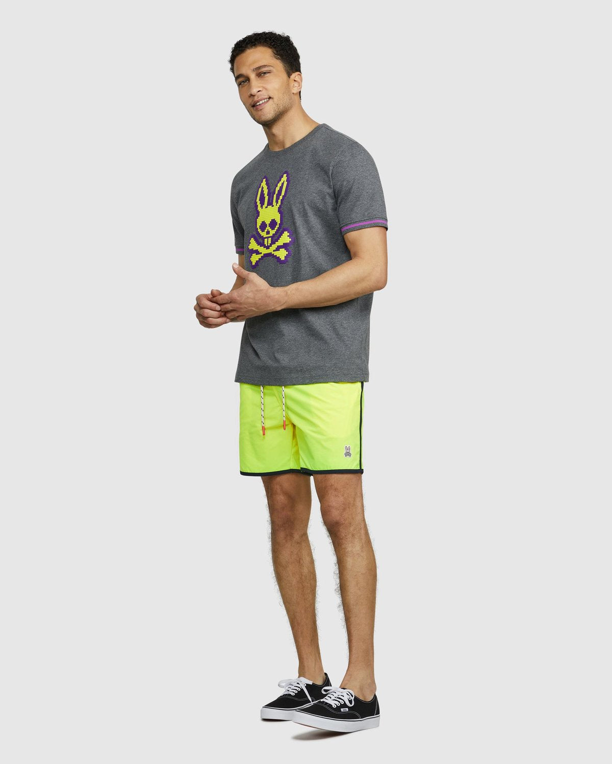 Psycho Bunny Holloway Swim Trunk Neon