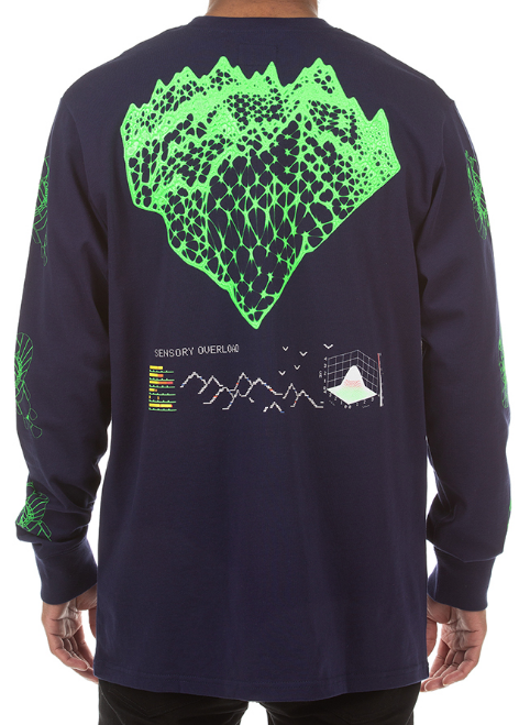 Billionaire Boys Club Systematic LS Tee Evening Blue