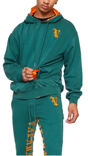Valabasas The World Fleece Set Green/Orange
