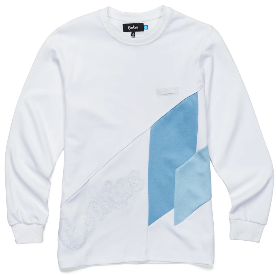 Cookies Pylon L/S Knit (White/Carolina Blue)