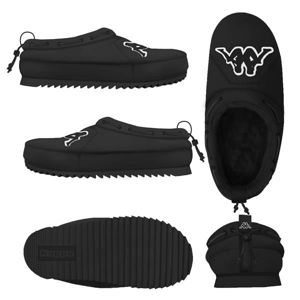 Kappa 222 Logo Tasin Slides Black