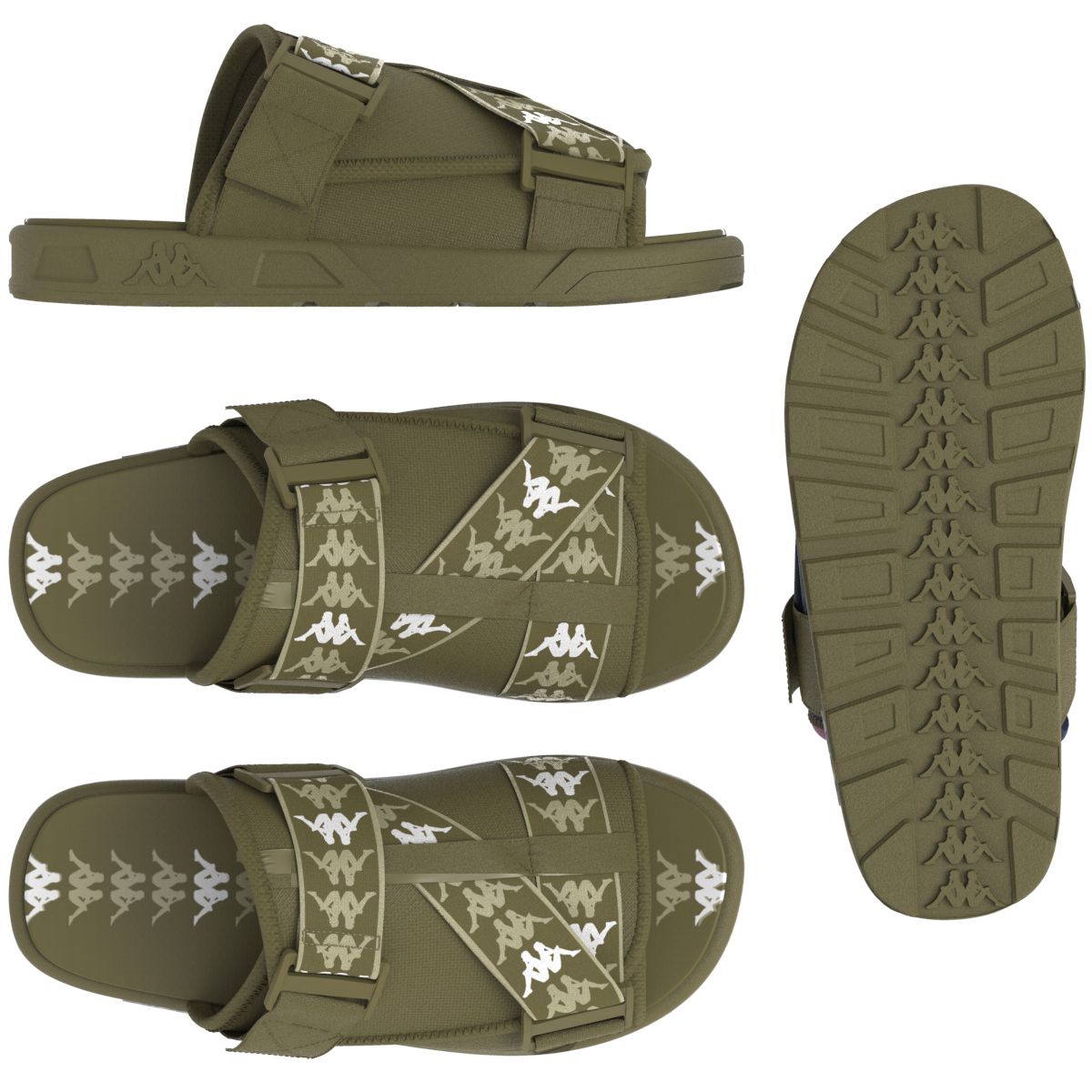 Kappa 222 Banda Mitel Sandals Olive