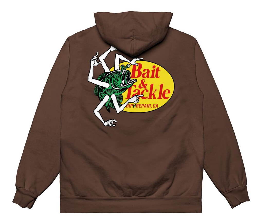 Rip N Repair Bait & Tackle Hoodie Brown