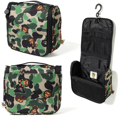 Bape Baby Milo Portable Travel Cosmetic Makeup Toiletry Bag