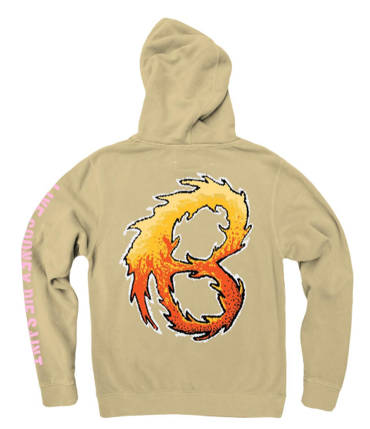 B Wood Holo Ghost Tan Hoodie