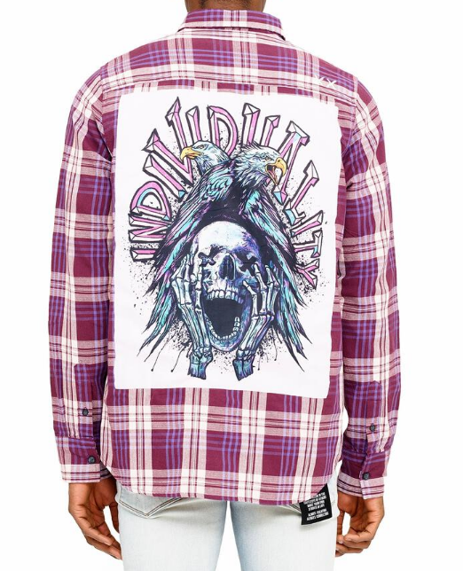 Cult Of Individuality Land Of Free Plaid Woven