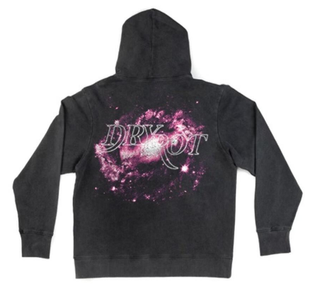 Dry Rot Orbit Vintage Black Hoodie
