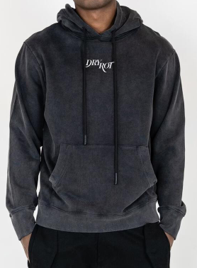 Dry Rot Orbit Vintage Black Hoodie