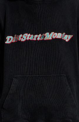 Diet Starts Monday Spell Out Hoodie Vintage Black