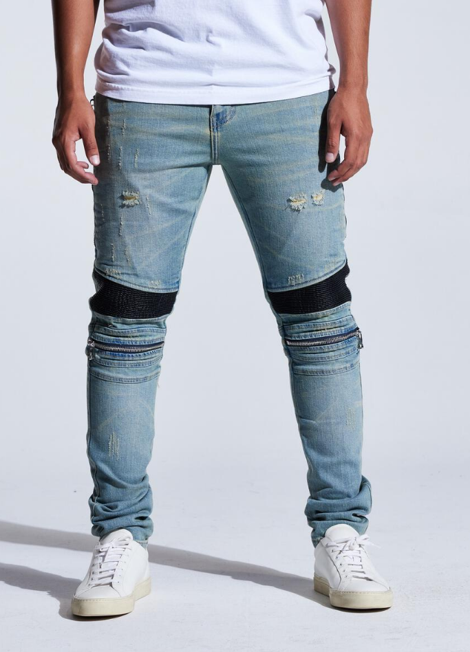 Embellish Sunny Biker Denim Light Sand