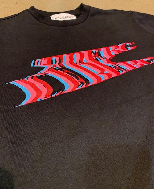 Iceberg Crewneck Sweater Zig Zag Logo