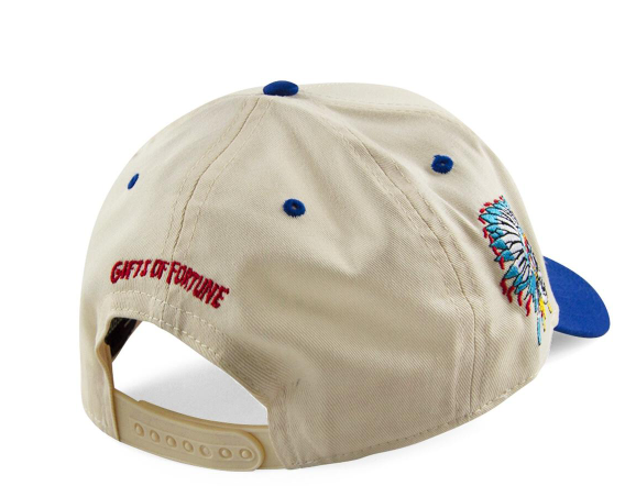Gift Of Fortune Indian Warrior Trucker Cream/Blue