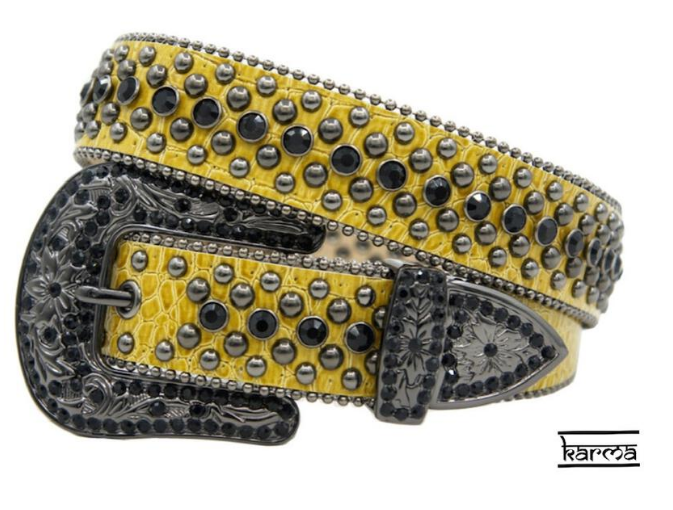 Karma Belts Rhinestone (Yellow-Black Stones)
