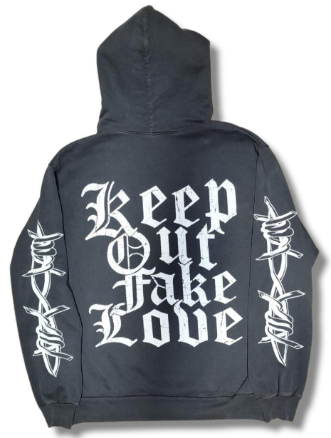 Keep Out Fake Love Silence Is Better PullOver Hoodie