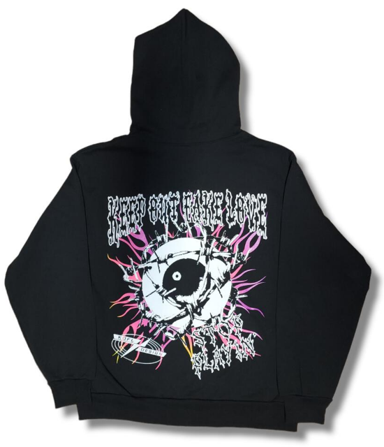 Keep Out Fake Love Barbed Eyes Zip Up Hoodie