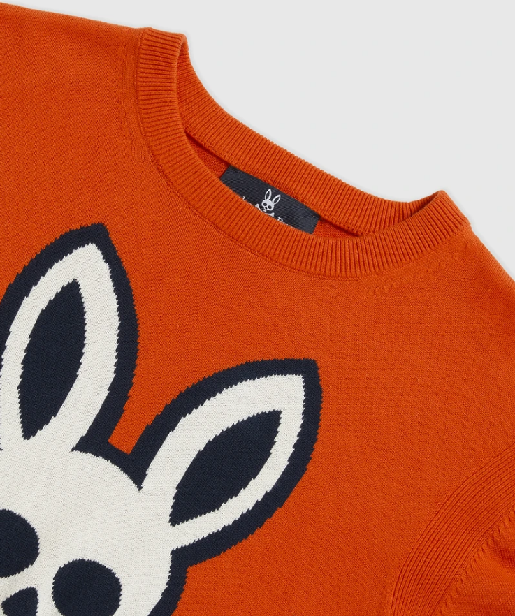 Psycho Bunny Maddox Logo Sweater Persimmon