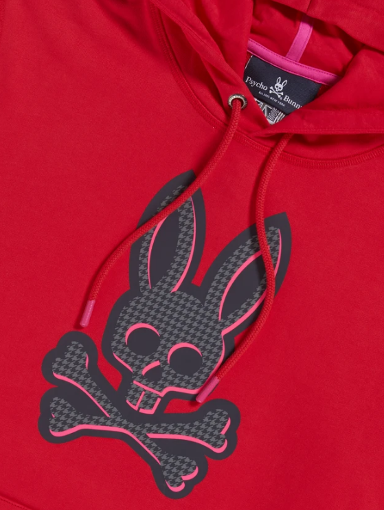 Psycho Bunny Drake Popover Hoodie Red